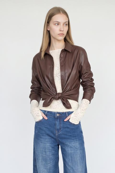 Camicia effetto pelle moro - Autunno - Inverno 2027 | Brend