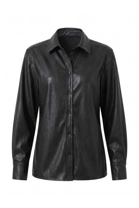 Camicia effetto pelle nero - Autunno - Inverno 2027 | Brend