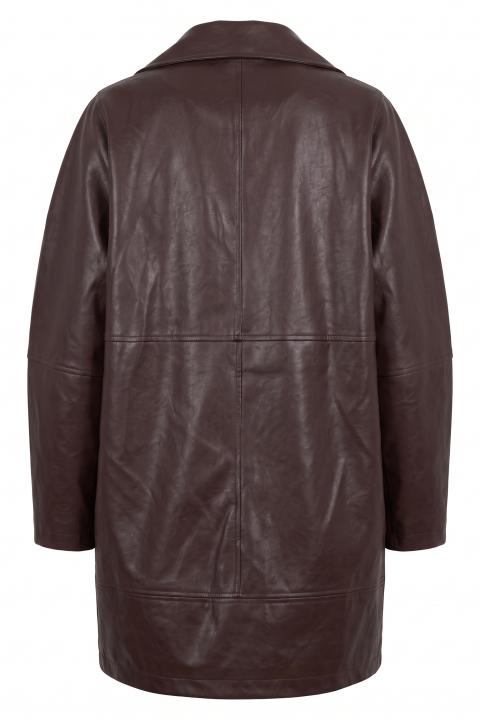 Cappotto effetto pelle bordeaux - Autunno - Inverno 2027 | Brend