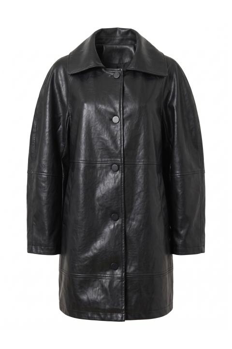 Cappotto effetto pelle nero - Autunno - Inverno 2027 | Brend