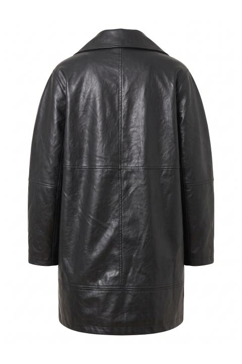 Cappotto effetto pelle nero - Autunno - Inverno 2027 | Brend