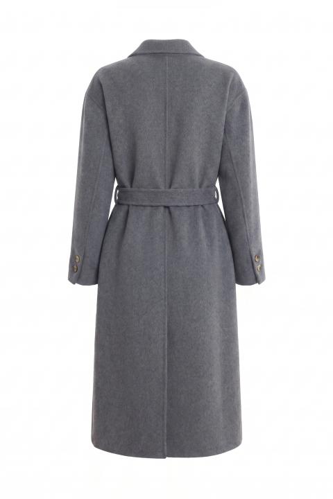 Cappotto lungo cinta grigio chiaro - Autunno - Inverno 2027 | Brend