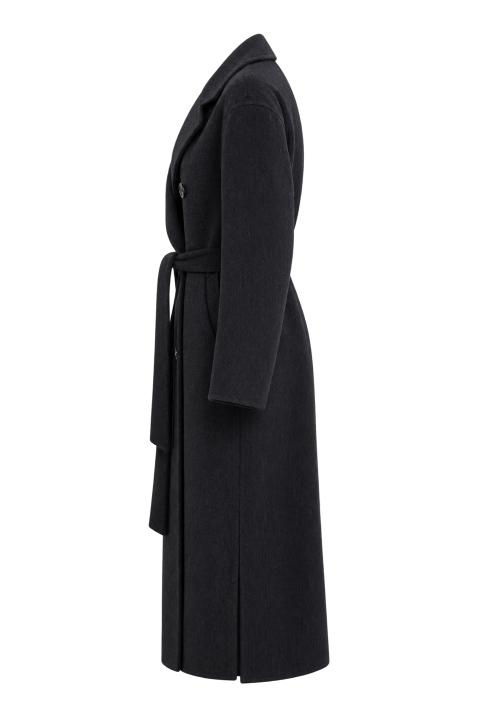 Cappotto lungo cinta nero - Autunno - Inverno 2027 | Brend