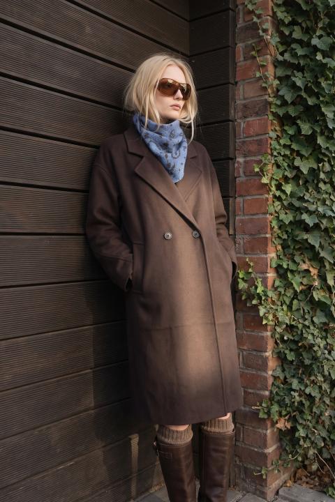 Cappotto over 2 bottoni fango - Autunno - Inverno 2027 | Brend