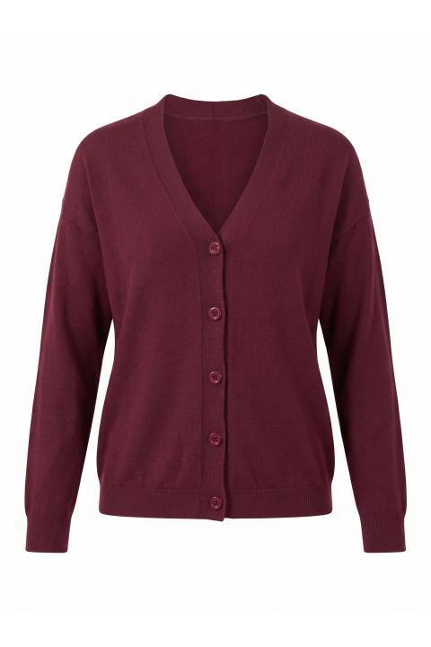 Cardigan bottoni burgundy - Autunno - Inverno 2027 | Brend