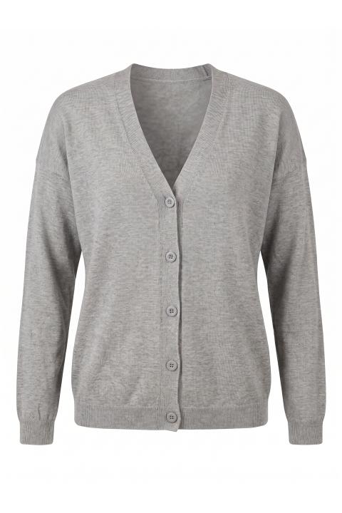 Cardigan bottoni grigio perla - Autunno - Inverno 2027 | Brend