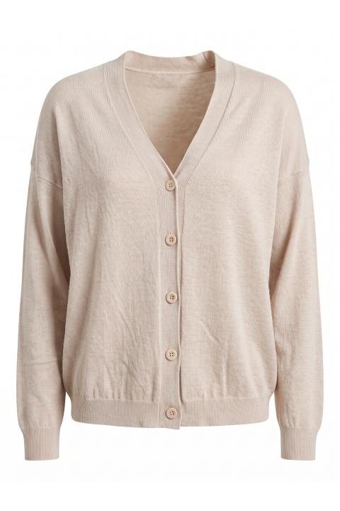 Cardigan bottoni naturale - Autunno - Inverno 2027 | Brend