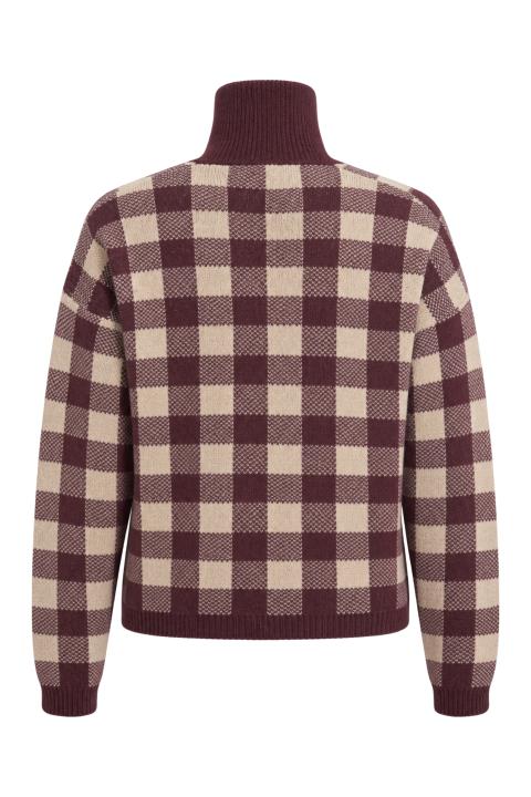 Cardigan check bottoni chianti - Autunno - Inverno 2027 | Brend