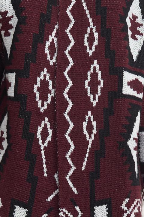 Cardigan fantasia etnica burgundy - Autunno - Inverno 2027 | Brend