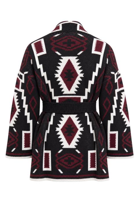 Cardigan fantasia etnica nero - Autunno - Inverno 2027 | Brend