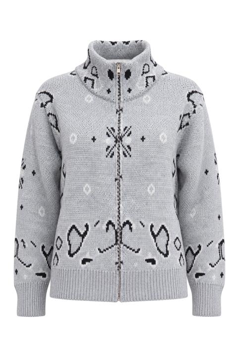 Cardigan zip fantasia grigio - Autunno - Inverno 2027 | Brend