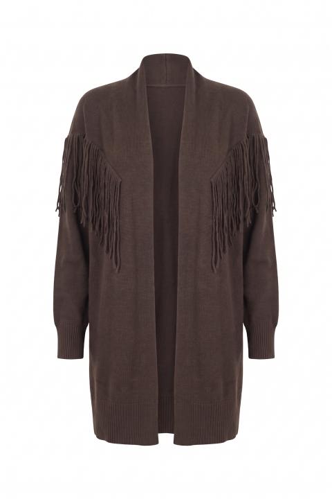 Cardigan lungo frange moro - Autunno - Inverno 2027 | Brend