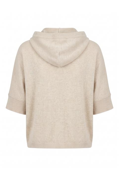 Cardigan zip e cappuccio beige - Autunno - Inverno 2027 | Brend