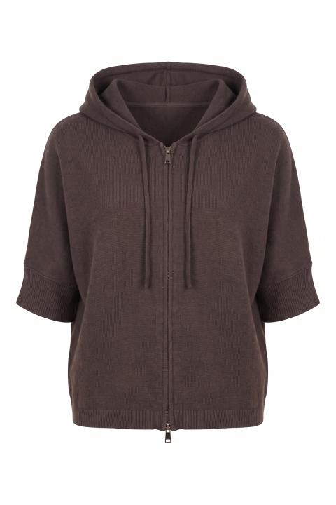 Cardigan zip e cappuccio moro - Autunno - Inverno 2027 | Brend