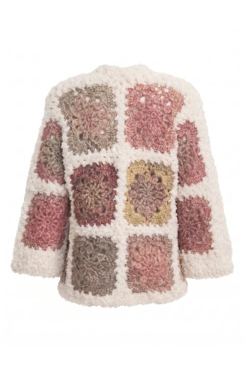 Cardigan crochet verde militare - Autunno - Inverno 2027 | Brend