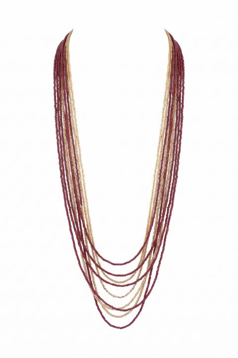 Collana multifili burgundy - Autunno - Inverno 2027 | Brend