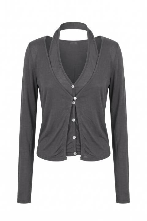Top combo cardigan piombo - Autunno - Inverno 2027 | Brend