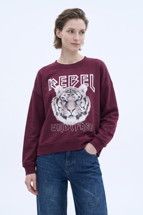 Felpa stampa Rebel chianti - Autunno - Inverno 2027 | Brend