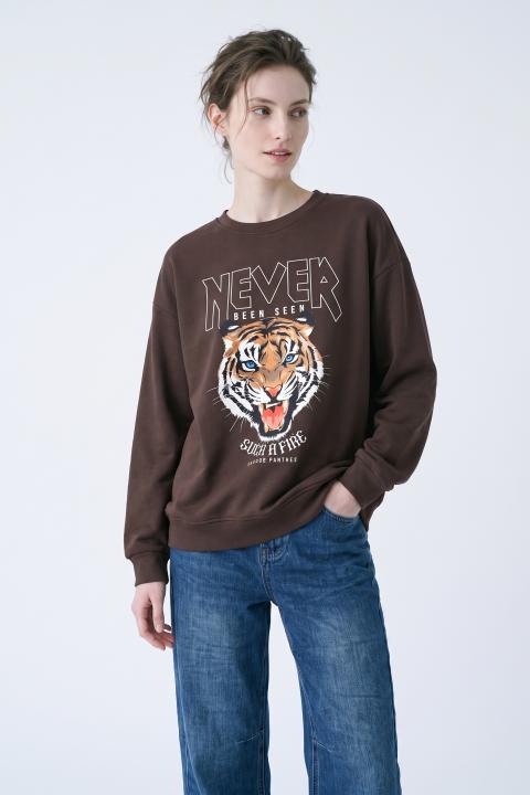 Felpa stampa Never moro - Autunno - Inverno 2027 | Brend