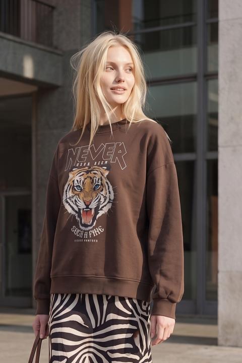 Felpa stampa Never moro - Autunno - Inverno 2027 | Brend