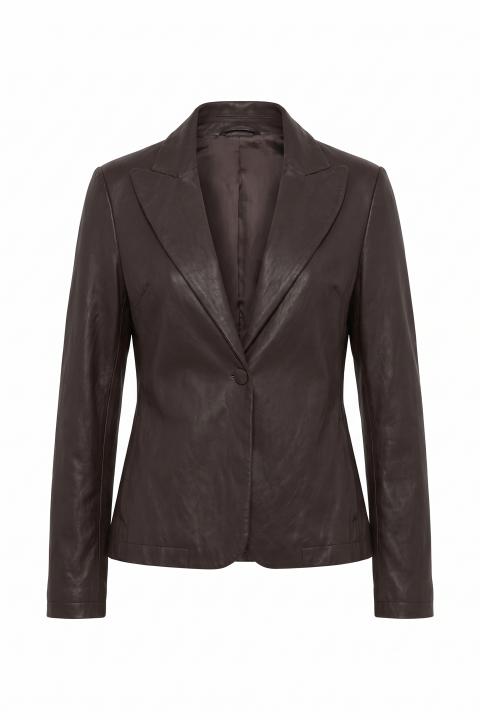 Giacca effetto pelle stropicciato moro - Autunno - Inverno 2027 | Brend