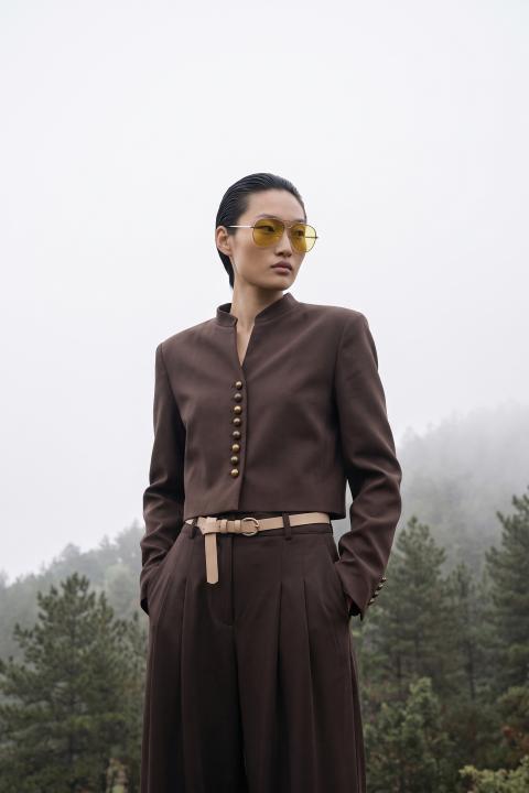 Giacca coreana bottoni cupola moro - Autunno - Inverno 2027 | Brend