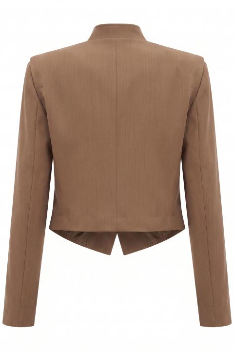 Giacca collo imbuto impunture camel - Autunno - Inverno 2027 | Brend