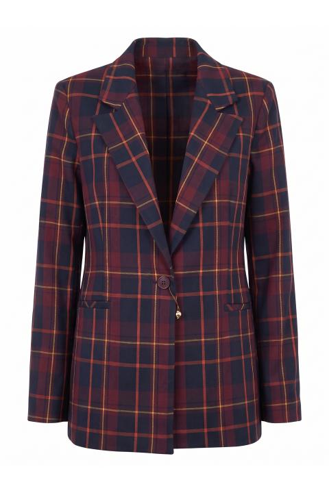 Blazer check check bordeaux - Autunno - Inverno 2027 | Brend