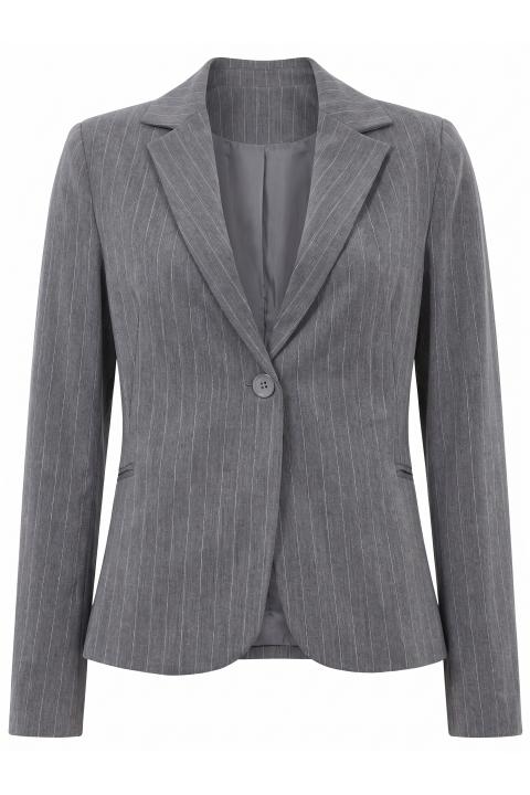 Giacca slim 1 bottone gessato grigio - Autunno - Inverno 2027 | Brend