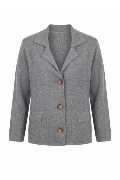 Giacca pattine 3 bottoni grigio - Autunno - Inverno 2027 | Brend