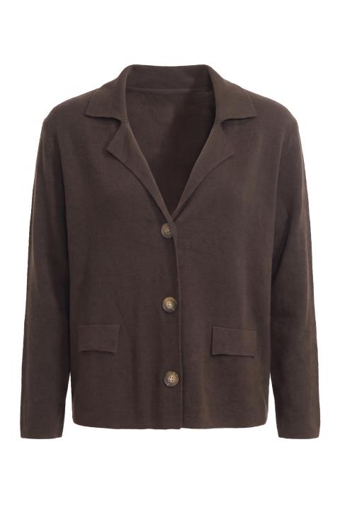Giacca pattine 3 bottoni moro - Autunno - Inverno 2027 | Brend
