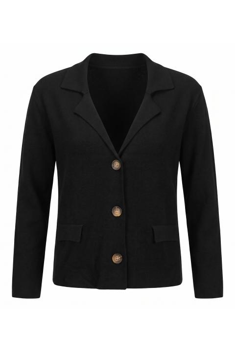 Giacca pattine 3 bottoni nero - Autunno - Inverno 2027 | Brend
