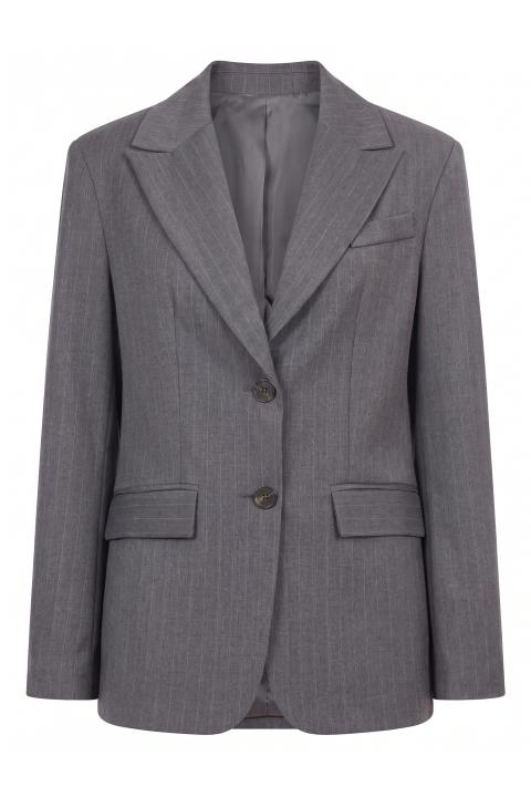 Giacca 2 bottoni gessato grigio - Autunno - Inverno 2027 | Brend