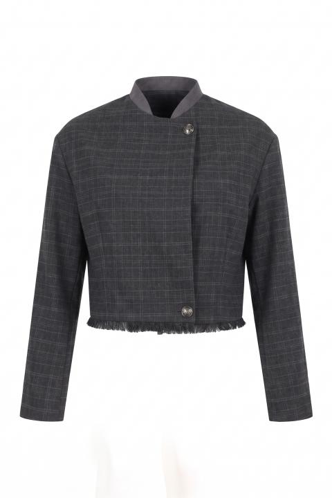 Giacca coreana quadro grigio - Autunno - Inverno 2027 | Brend