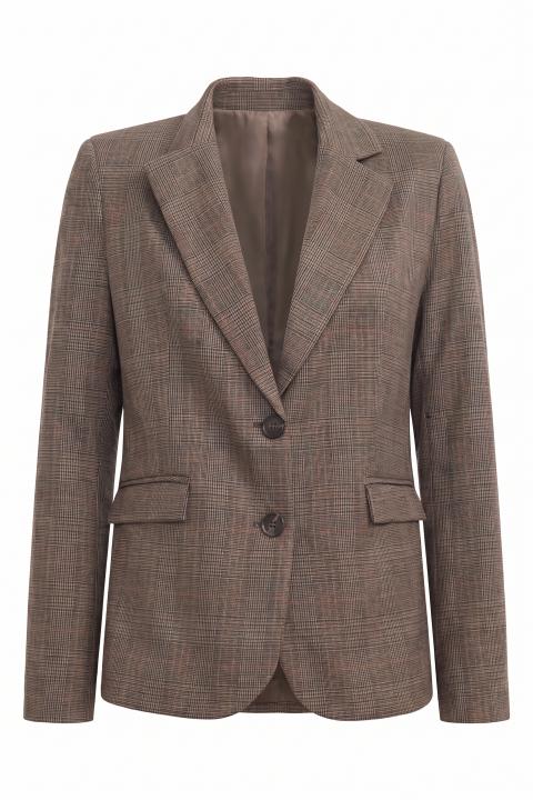 Giacca check ricamo dietro grigio/burgundy - Autunno - Inverno 2027 | Brend