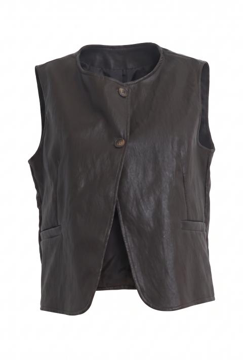 Gilet effetto pelle moro - Autunno - Inverno 2027 | Brend