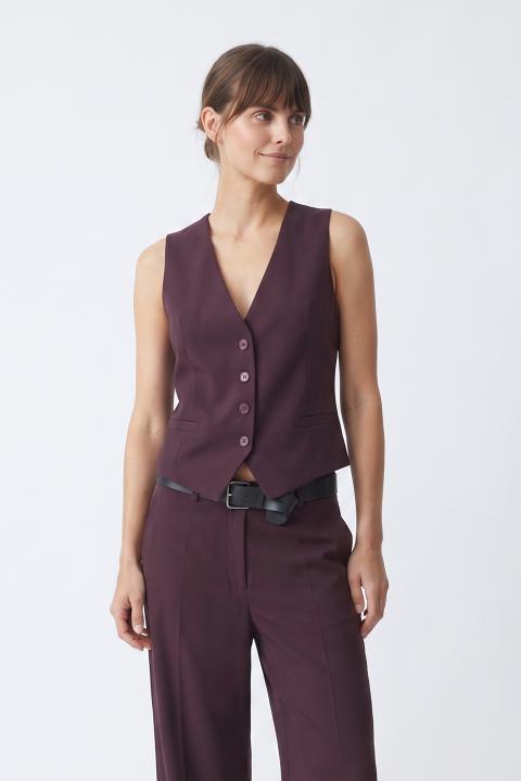 Gilet tasche filetto melanzana - Autunno - Inverno 2027 | Brend