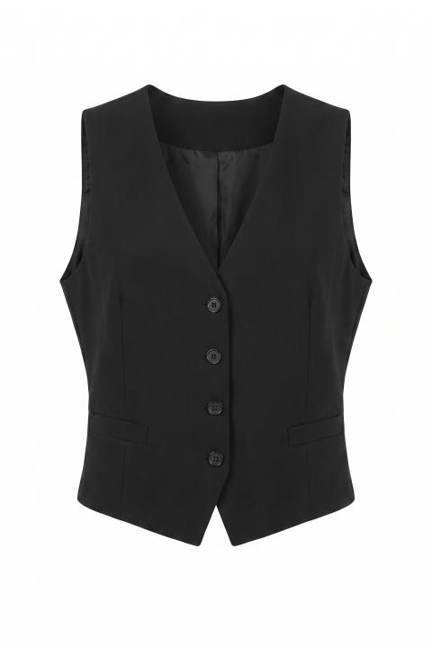 Gilet tasche filetto nero - Autunno - Inverno 2027 | Brend