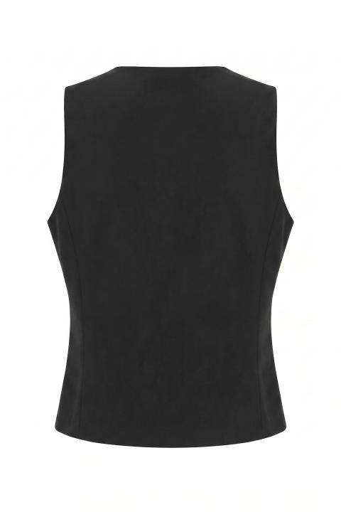 Gilet tasche filetto nero - Autunno - Inverno 2027 | Brend