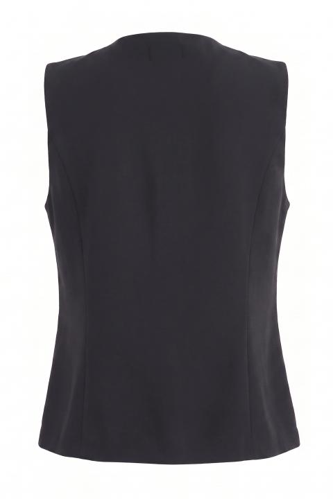 Gilet abbottonatura trasversale nero - Autunno - Inverno 2027 | Brend