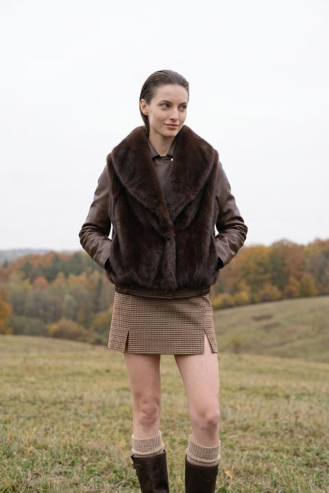Gilet palloncino eco-fur moro - Autunno - Inverno 2027 | Brend