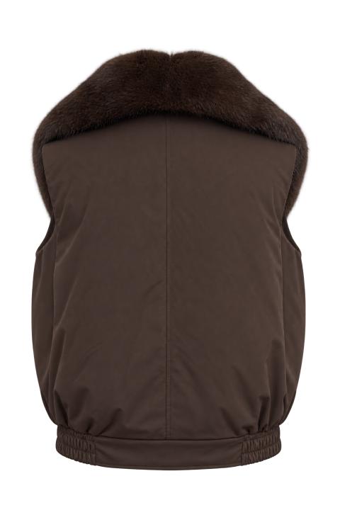 Gilet palloncino eco-fur moro - Autunno - Inverno 2027 | Brend