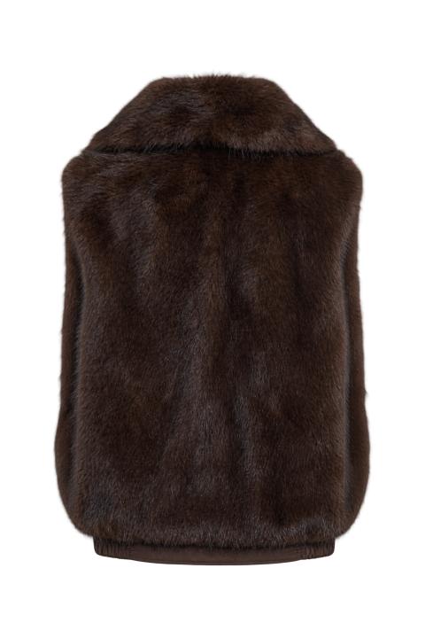 Gilet palloncino eco-fur moro - Autunno - Inverno 2027 | Brend