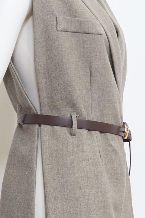 Gilet con cintura beige - Autunno - Inverno 2027 | Brend