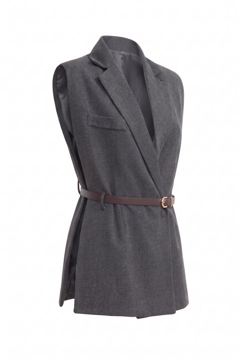 Gilet con cintura grigio - Autunno - Inverno 2027 | Brend