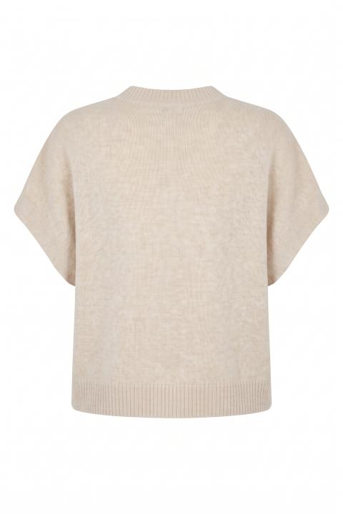Gilet scollo rotondo beige - Autunno - Inverno 2027 | Brend