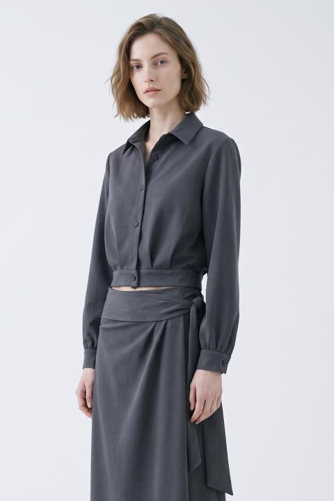Giubbino-camicia mano lana grigio - Autunno - Inverno 2027 | Brend