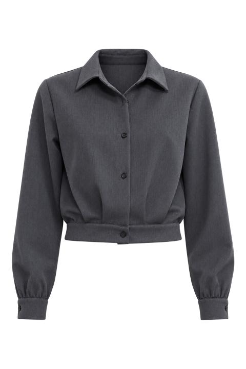 Giubbino-camicia mano lana grigio - Autunno - Inverno 2027 | Brend