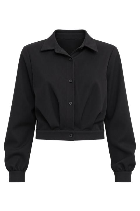 Giubbino-camicia mano lana nero - Autunno - Inverno 2027 | Brend