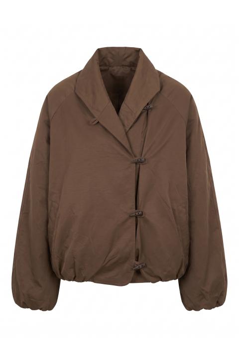 Giubbotto alamari pelliccia caffe' - Autunno - Inverno 2027 | Brend